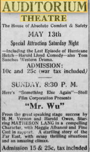 Auditorium Theatre - 11 MAY 1922